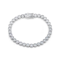 4mm TENNIS B'L BLACK BEZEL, 18cm/19cm