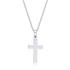 CROSS, SM. SILVER, PEND. with CHAIN